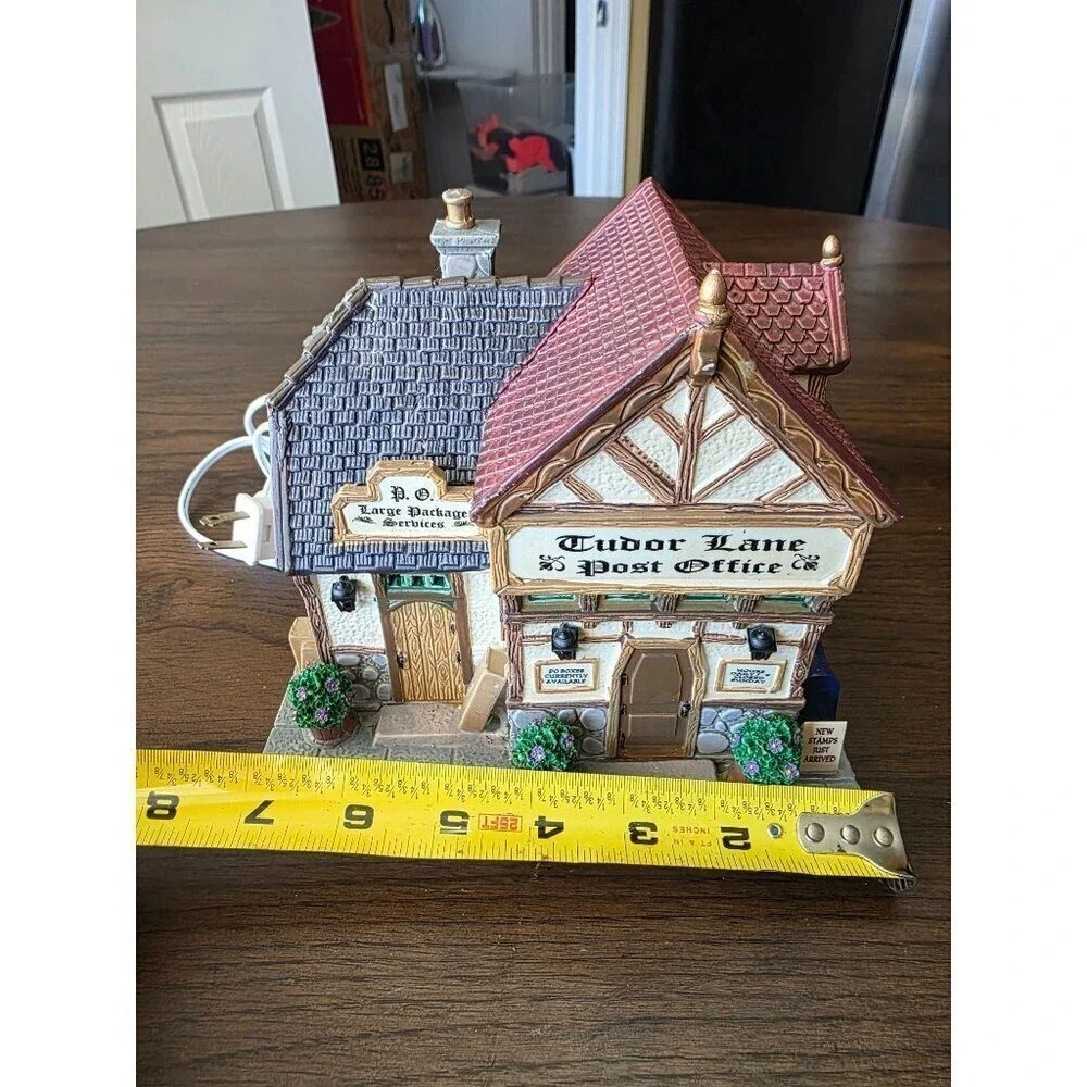 Lemax 2013 Tudor Lane Post Office Caddington Village #35519 Stamps Mail Box Rare